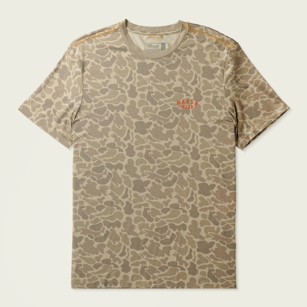 Marsh Wear Men's Sackhouse Hagood Short Sleeve Shirt Khaki Mallard Camo Sz S